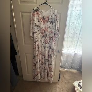 Baltic Born Xl whitel floral maxi dress